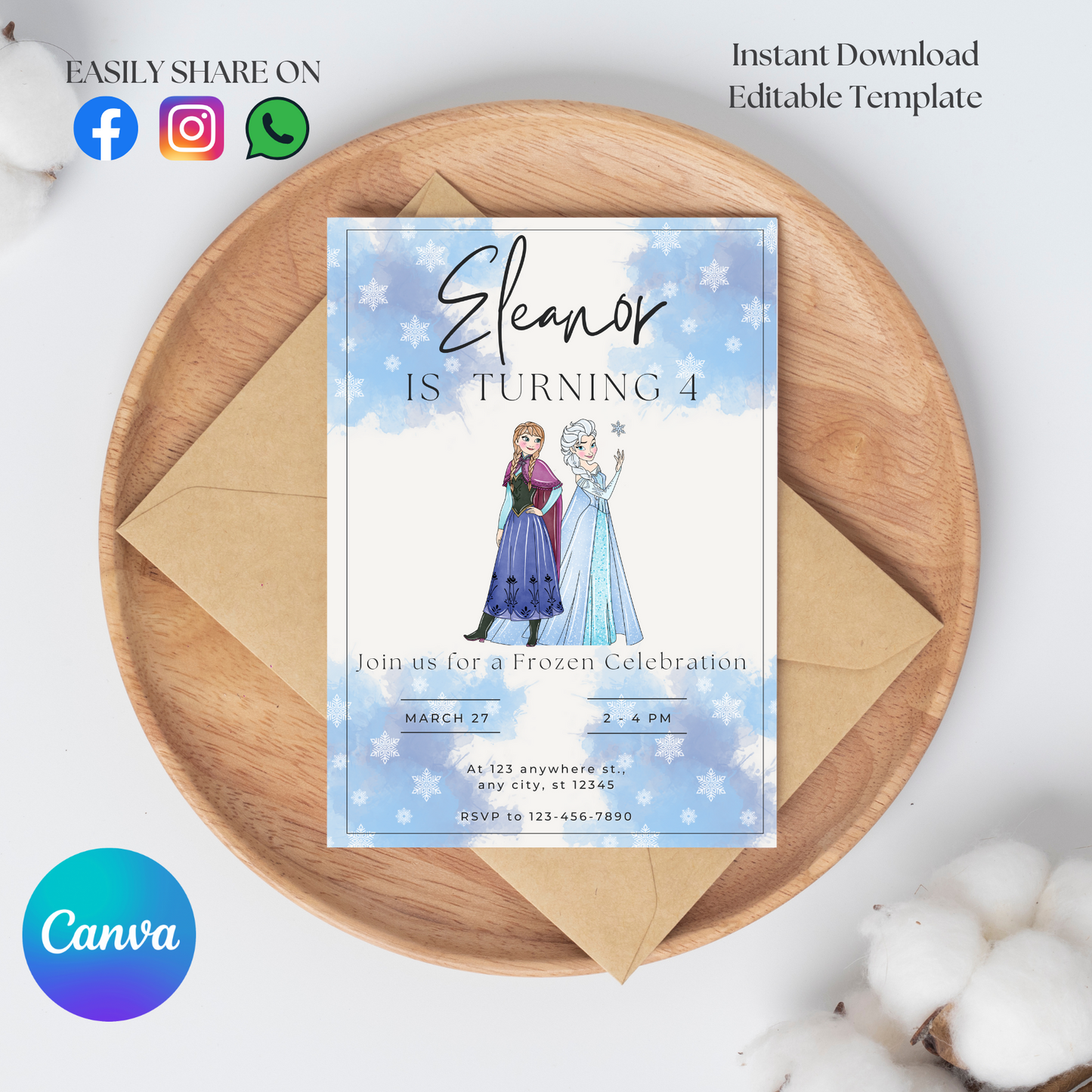 Adorable Frozen Invite Template