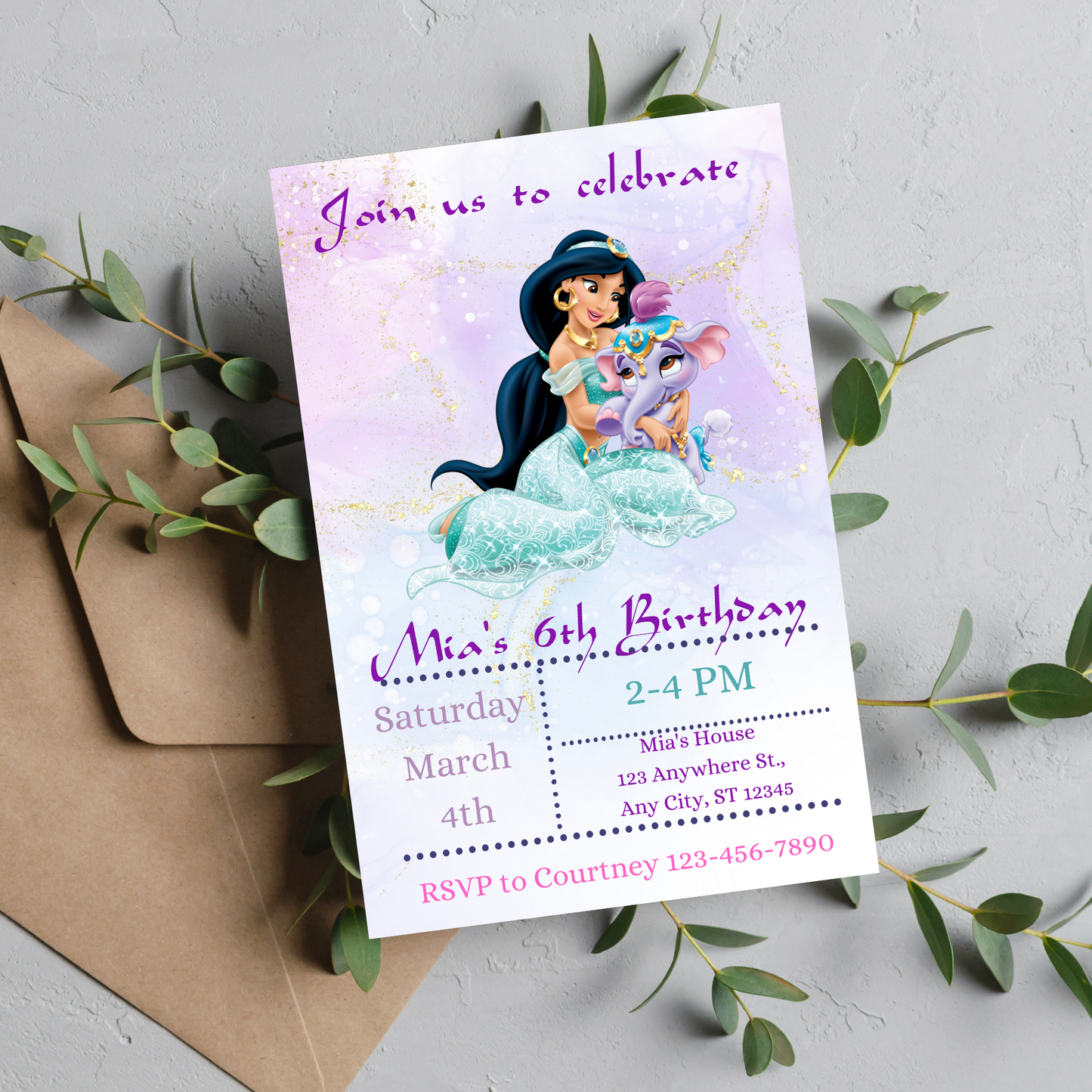 Jasmine  Invite Template