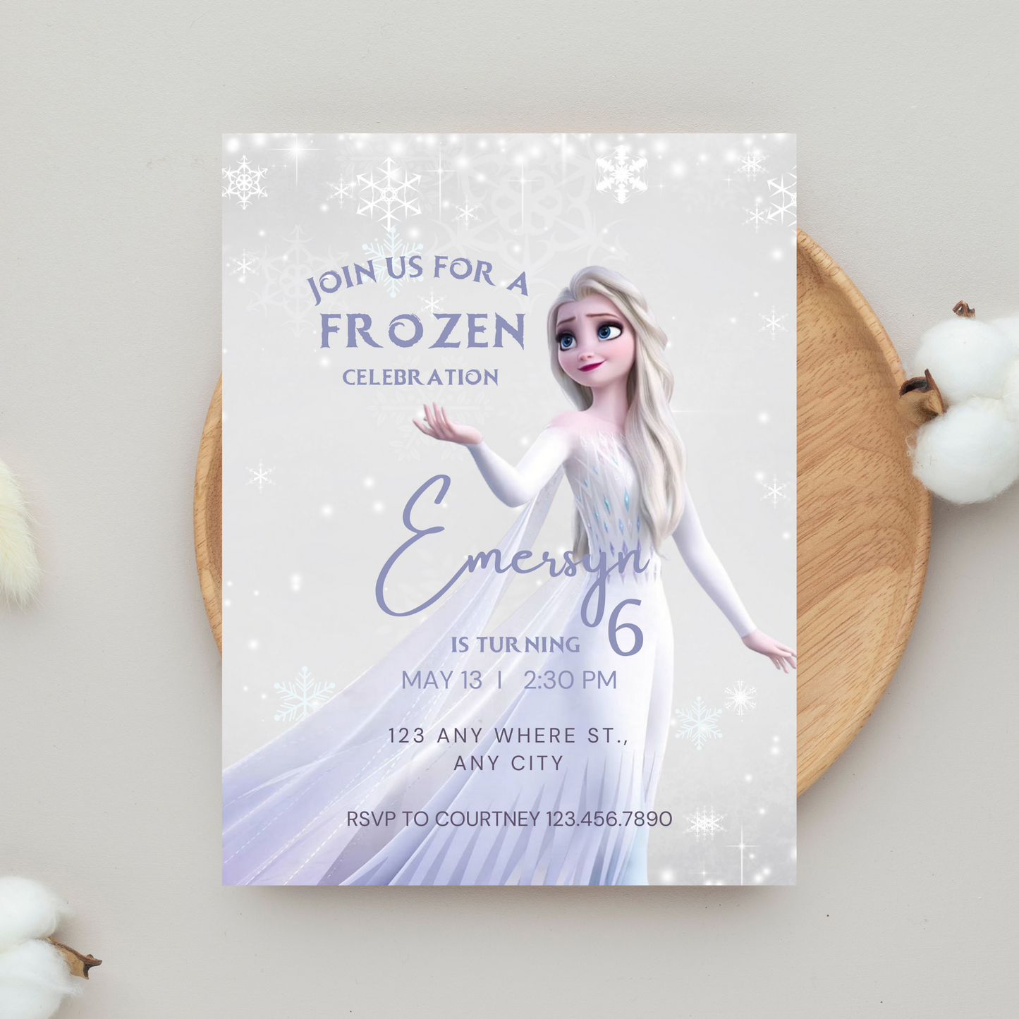 Adorable Frozen/ Elsa Invite Template