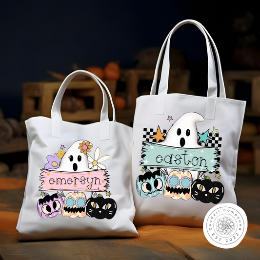 Ghost Halloween Trick or Treat Bag