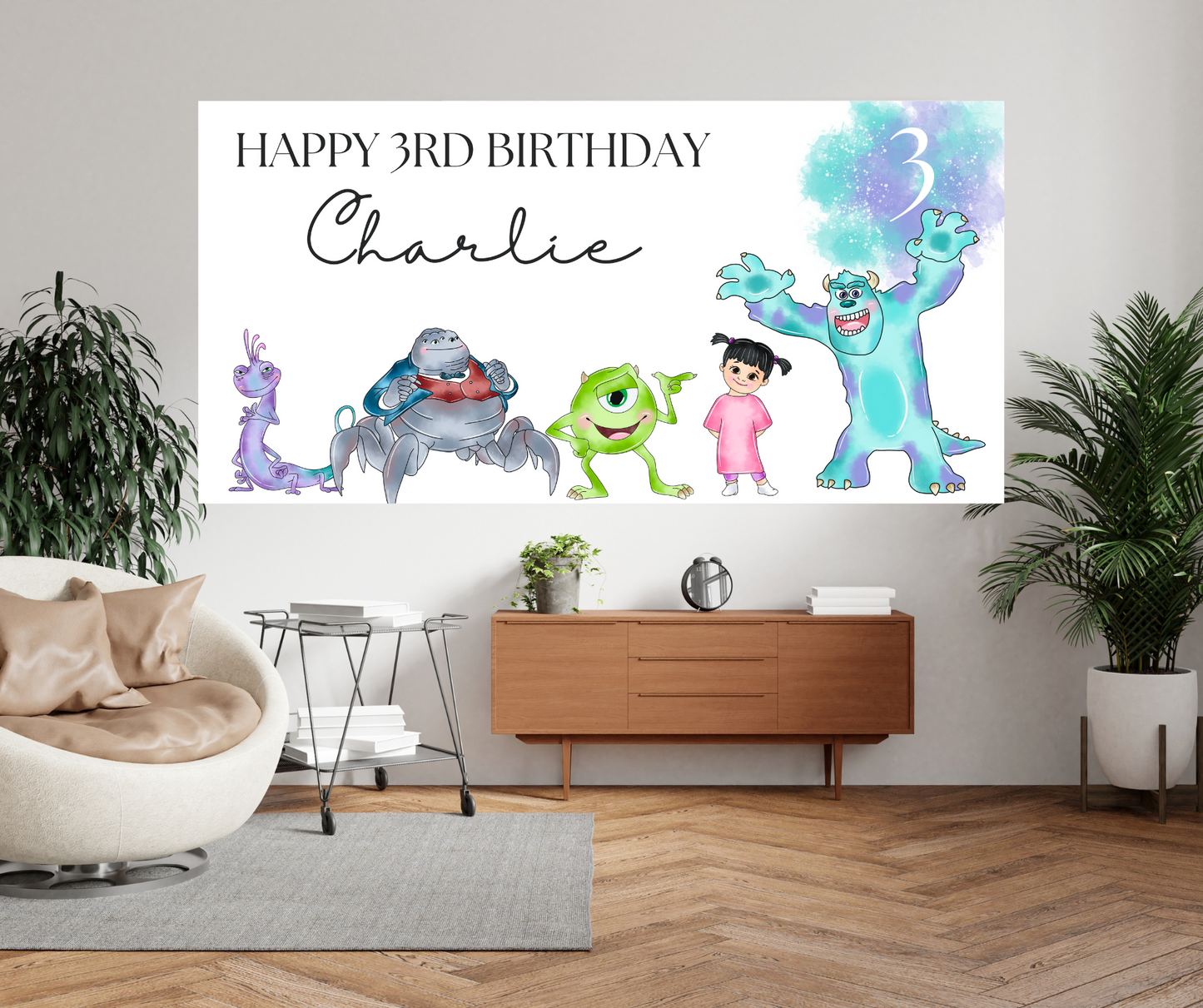 Monsters Inc Birthday Banner Template