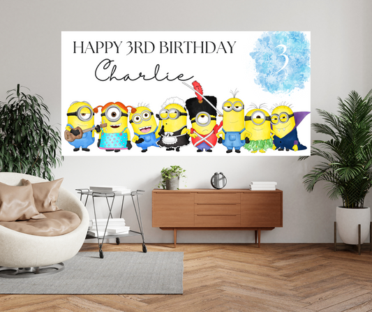 Minions Birthday Banner Template