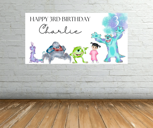 Monsters Inc Birthday Banner Template