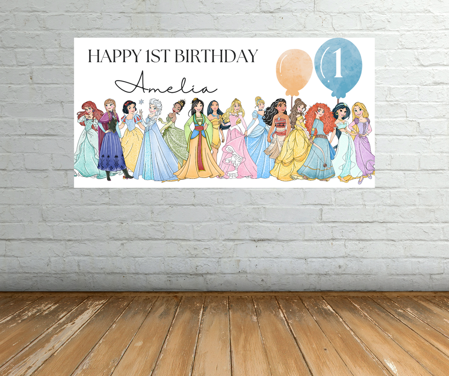 Princesses Birthday Banner Template