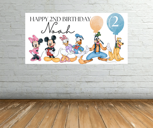 Mickey and Friends Birthday Banner Template