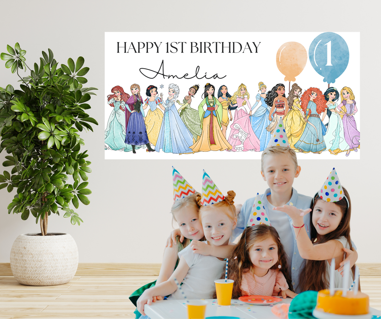 Princesses Birthday Banner Template