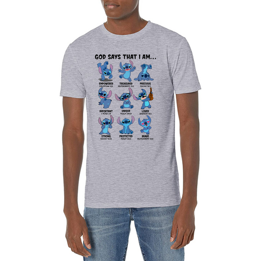 God says that I am Stitch Shirt