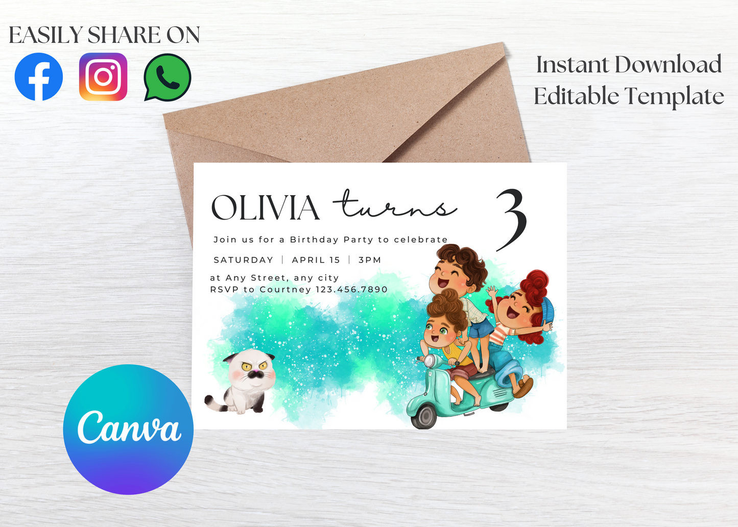 Adorable Luca Invite Template