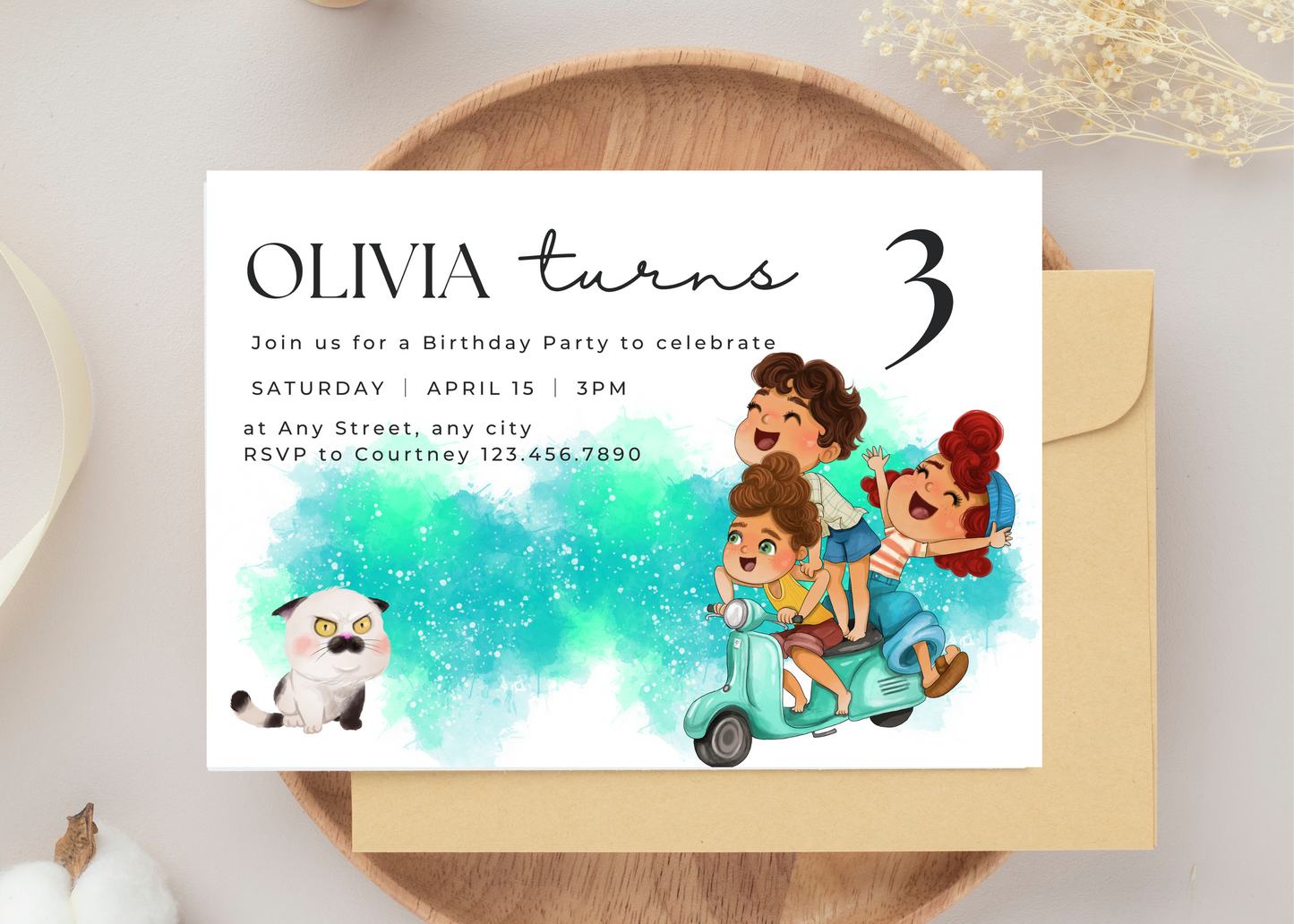 Adorable Luca Invite Template