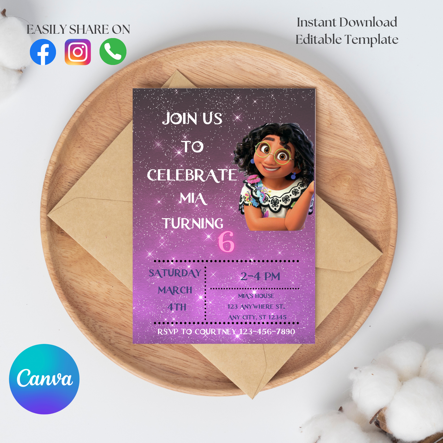 Encanto/ Mirabel Invite Template